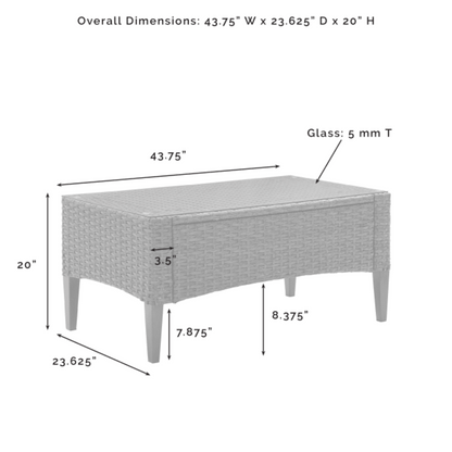 Crosley Rockport Outdoor Wicker 3pc High Back Conversation Set Oatmeal - KO70212LB-OL