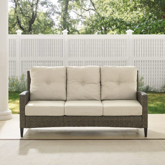 Crosley Rockport Outdoor Wicker High Back Sofa Oatmeal - KO70215LB-OL