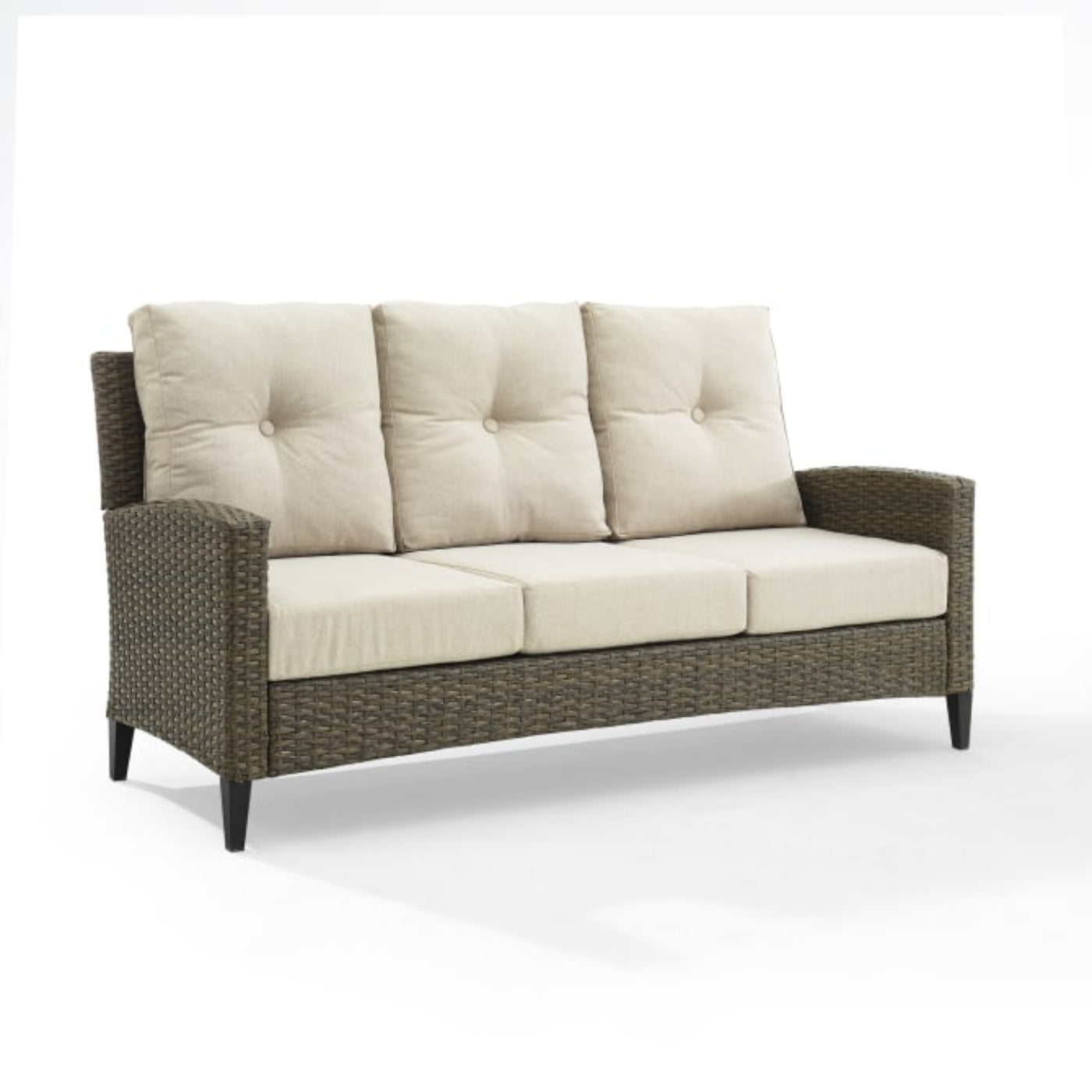 Crosley Rockport Outdoor Wicker High Back Sofa Oatmeal - KO70215LB-OL