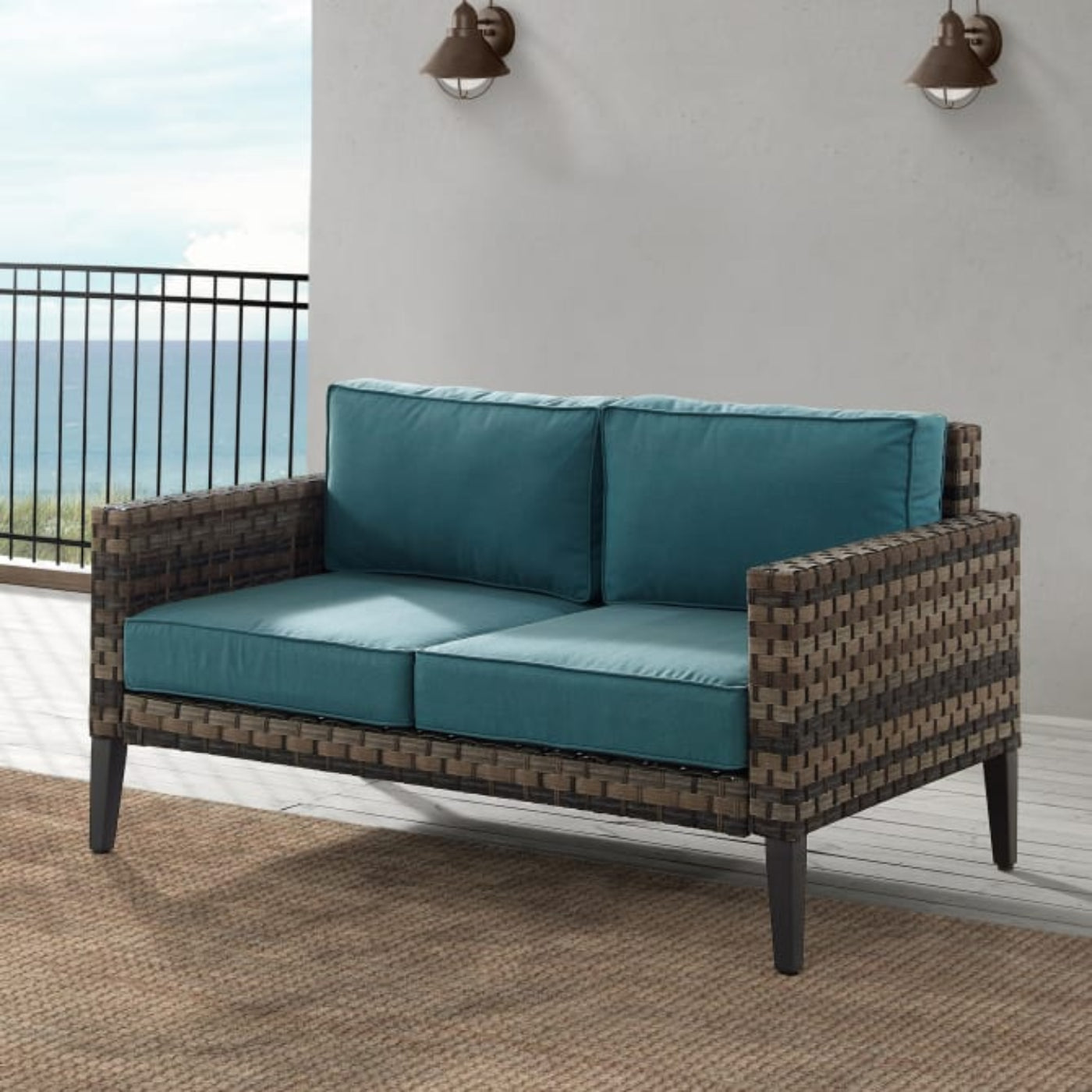 Crosley Prescott Outdoor Wicker Loveseat - KO70251BR