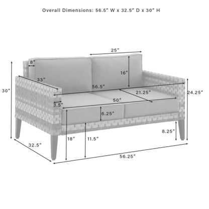 Crosley Prescott Outdoor Wicker Loveseat - KO70251BR