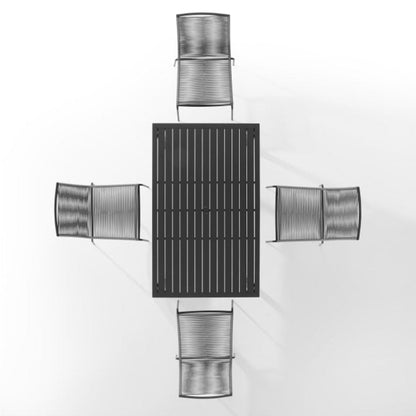 Crosley Fenton 5pc Outdoor Wicker/ Metal Dining Set Gray - KO70282MB-GY