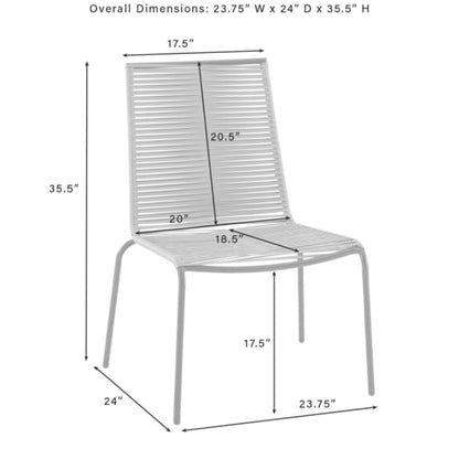 Crosley Fenton 5pc Outdoor Wicker/ Metal Dining Set Gray - KO70282MB-GY