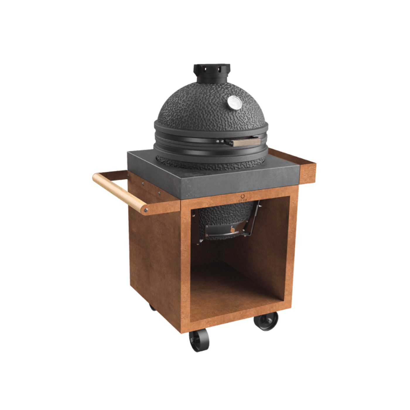 OFYR Kamado Table Corten 65 PRO Concrete The Bastard - O-K-T-65-PRO-TW-KJ