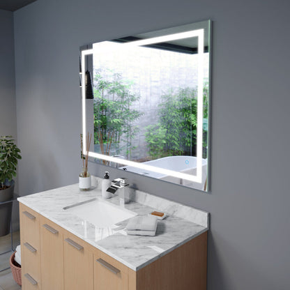 Arpella - Luci 48x36 Inch LED Mirror with Memory Dimmer and Defogger - LEDAM4836
