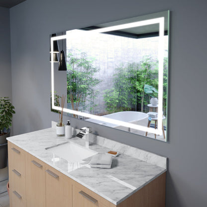 Arpella - Luci 60x36 Inch LED Mirror with Memory Dimmer and Defogger - LEDAM6036