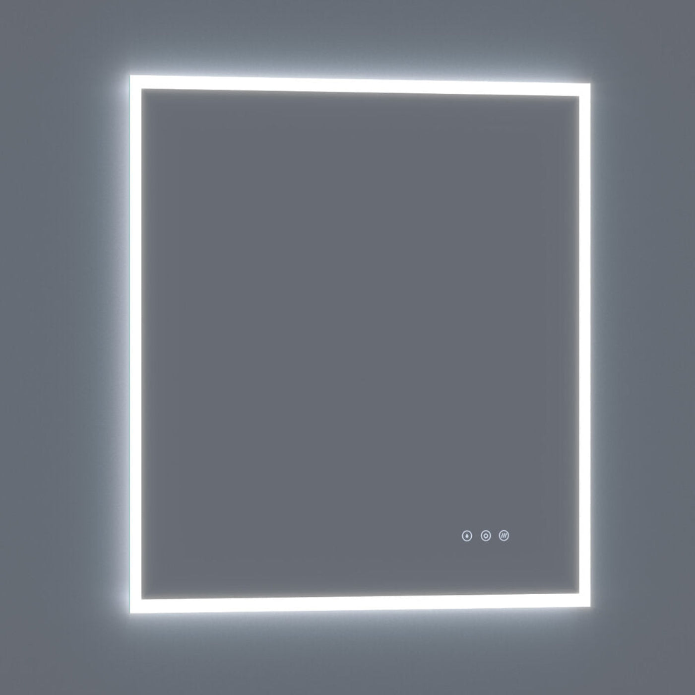 Arpella - Lucent 34 in. x 36 in. Wall Mounted LED Vanity Mirror with Color Changer, Memory Dimmer and Defogger - LEDCM3436