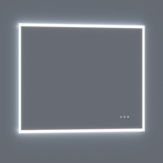 Arpella - Lucent 48 in. x 36 in. Wall Mounted LED Vanity Mirror with Color Changer, Memory Dimmer and Defogger - LEDCM4836