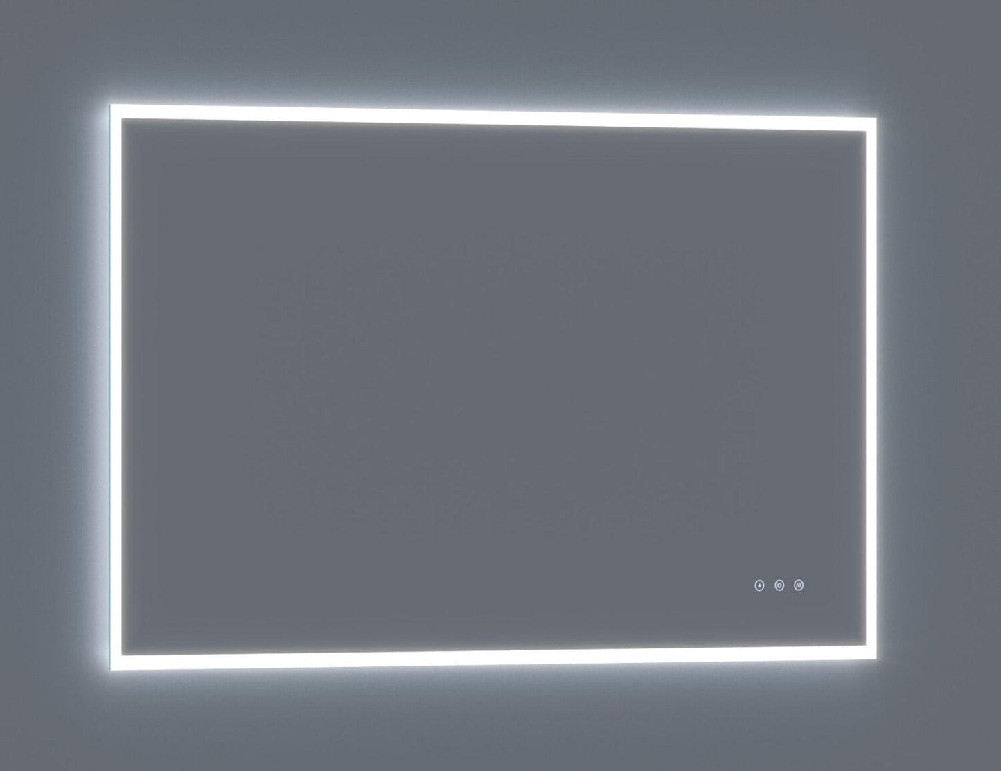 Arpella - Lucent 60 in. x 36 in. Wall Mounted LED Vanity Mirror with Color Changer, Memory Dimmer and Defogger - LEDCM6036