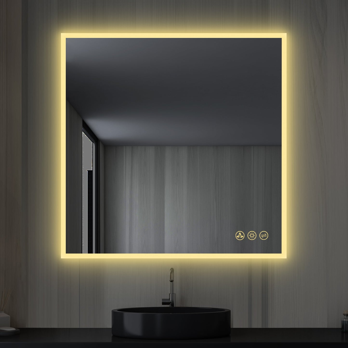 Blossom Beta 36″x36″ LED Mirror with Frosted Sides - LED M2 3636
