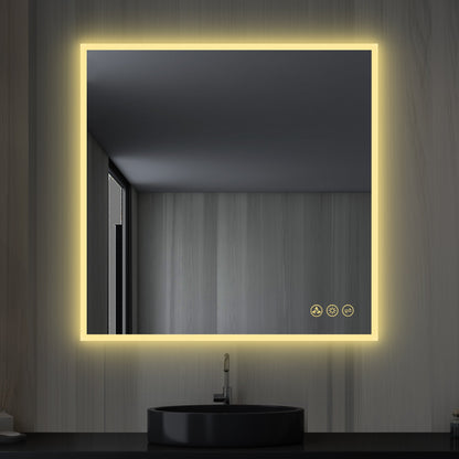 Blossom Beta 36″x36″ LED Mirror with Frosted Sides - LED M2 3636