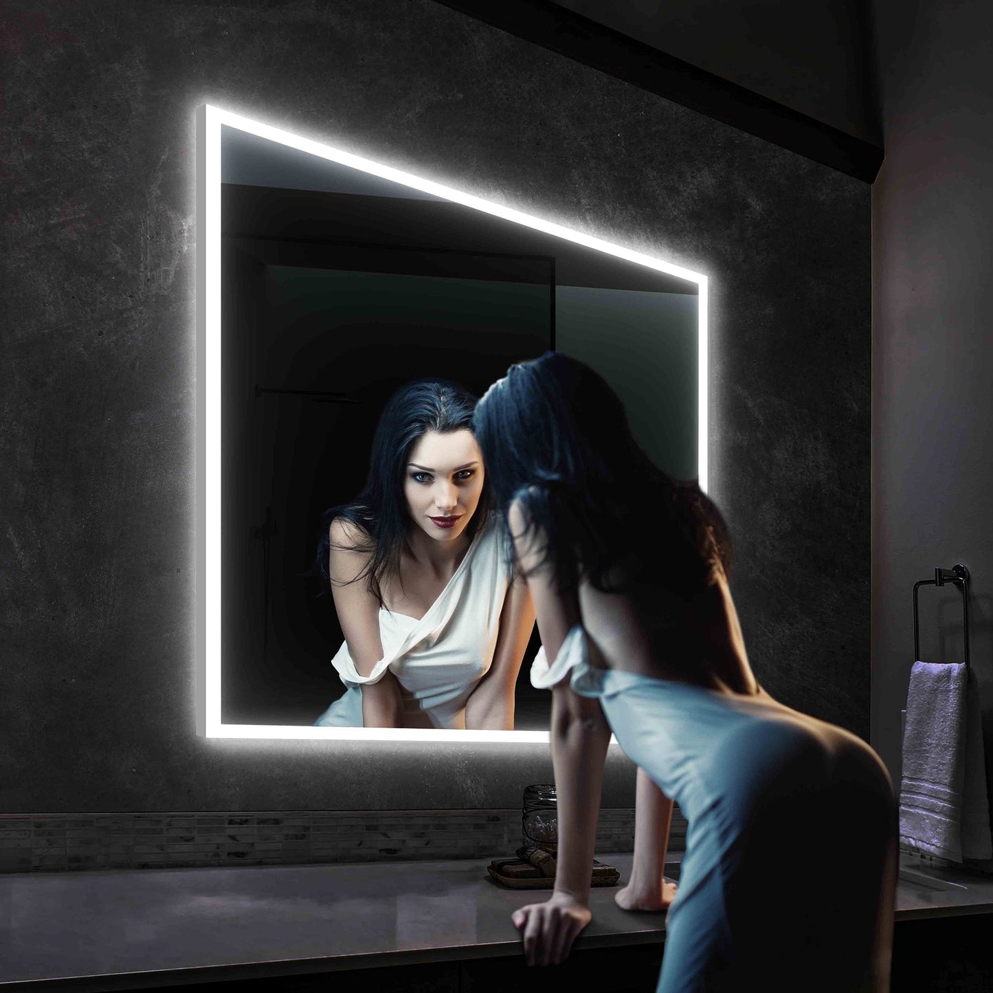 Blossom Beta 36″x36″ LED Mirror with Frosted Sides - LED M2 3636