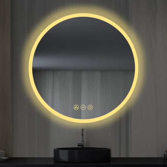 Blossom Orion 32″ Round LED Mirror with Frosted Side - LED M3 R32