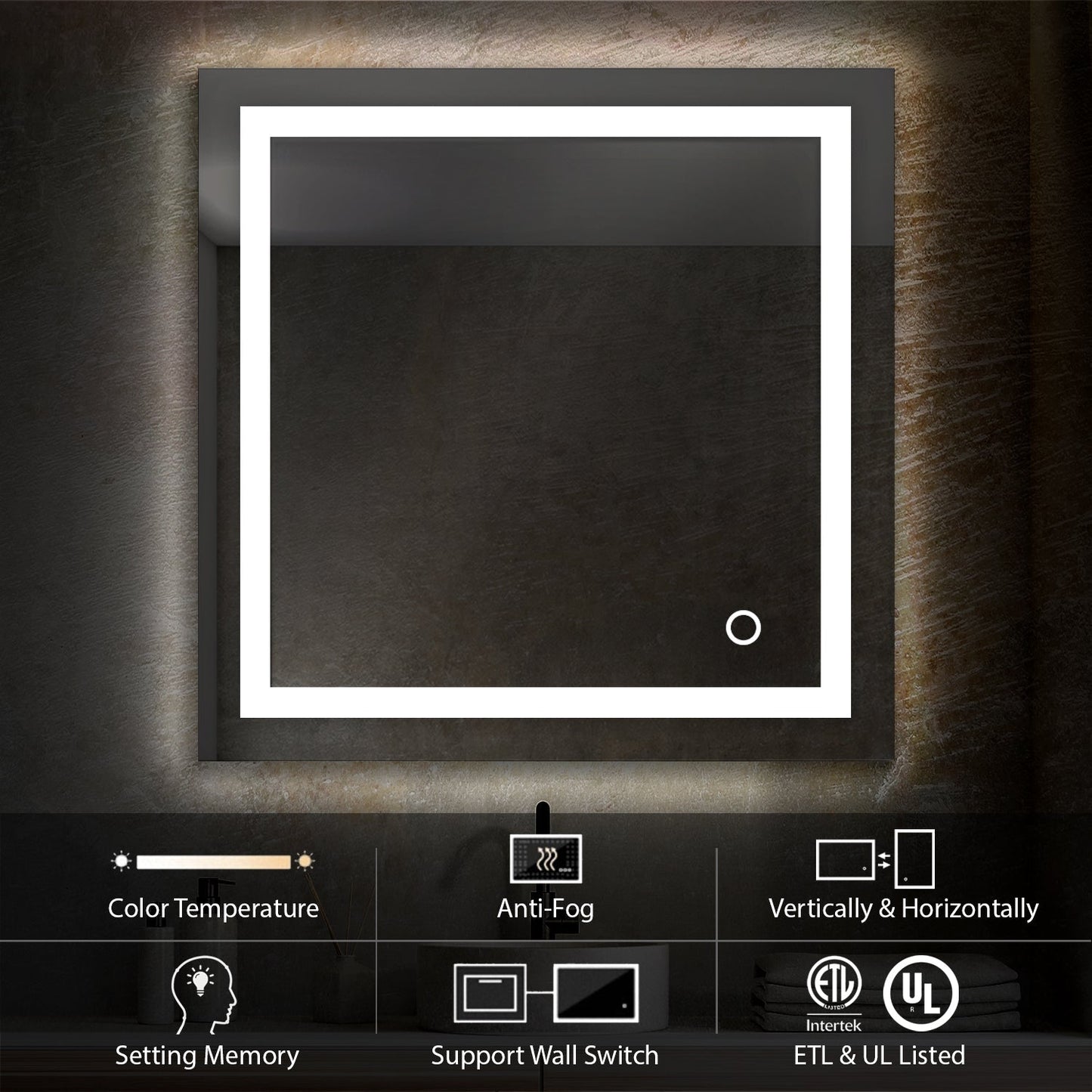 Blossom Lyra 30 x 30 Inch LED Mirror  - LED M8 3030