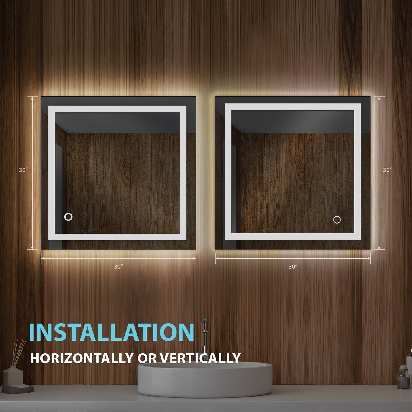 Blossom Lyra 30 x 30 Inch LED Mirror  - LED M8 3030