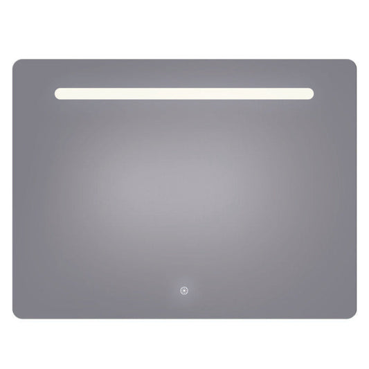 Arpella - Florence 48x36 Contemporary Lighted Mirror with Memory Dimmer and Defogger - LEDOLM4836