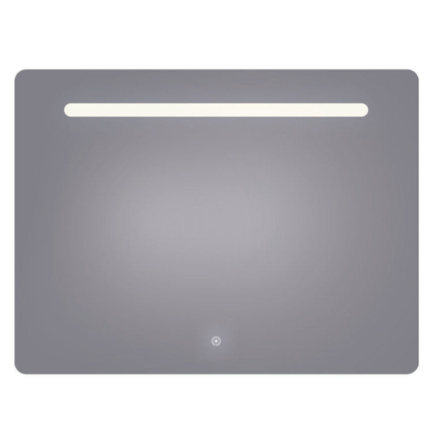 Arpella - Florence 48x36 Contemporary Lighted Mirror with Memory Dimmer and Defogger - LEDOLM4836