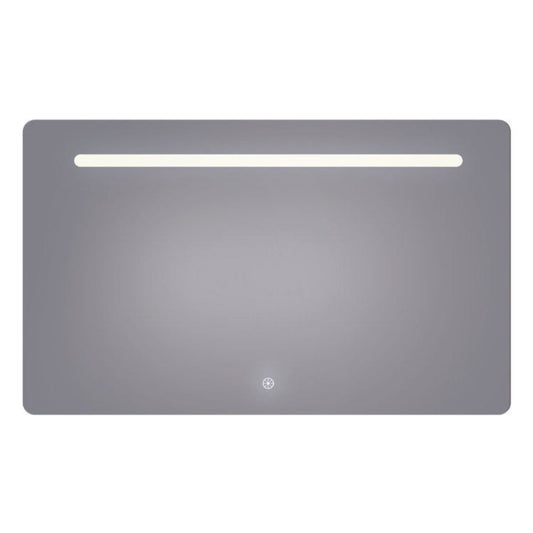 Arpella - Florence 60x36 Contemporary Lighted Mirror with Memory Dimmer and Defogger - LEDOLM6036