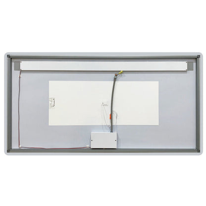 Arpella - Florence 70x36 Contemporary Lighted Mirror with Memory Dimmer and Defogger - LEDOLM7036