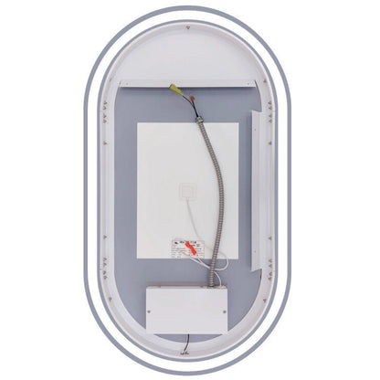 Arpella - Grace 24x42 Oval Frameless LED Mirror with Memory Dimmer and Defogger - LEDOVM2442