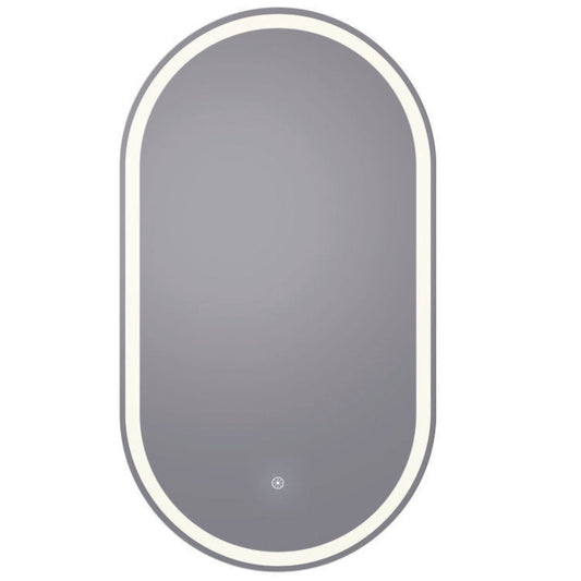 Arpella - Grace 24x42 Oval Frameless LED Mirror with Memory Dimmer and Defogger - LEDOVM2442