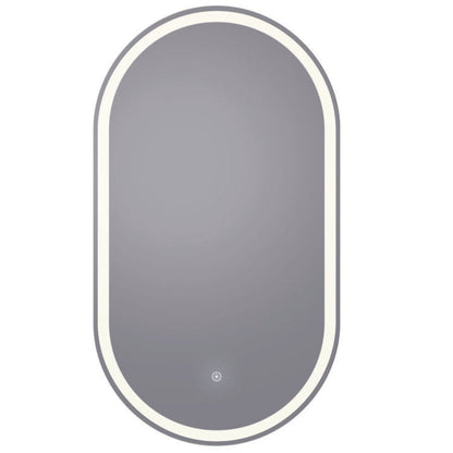 Arpella - Grace 24x42 Oval Frameless LED Mirror with Memory Dimmer and Defogger - LEDOVM2442