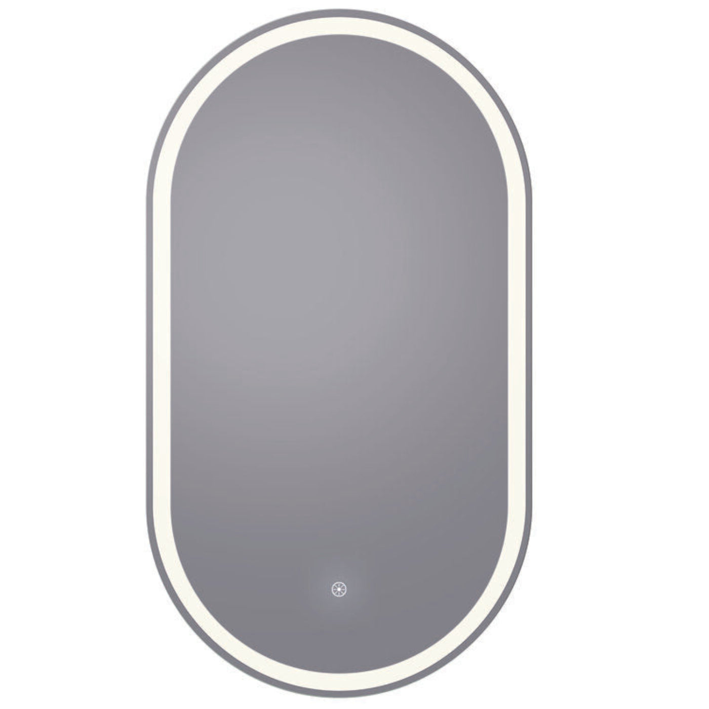 Arpella - Grace 24x42 Oval Frameless LED Mirror with Memory Dimmer and Defogger - LEDOVM2442