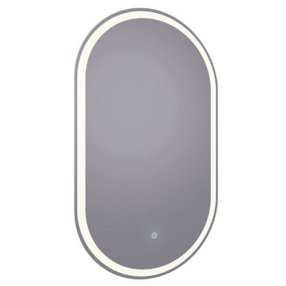Arpella - Grace 24x42 Oval Frameless LED Mirror with Memory Dimmer and Defogger - LEDOVM2442