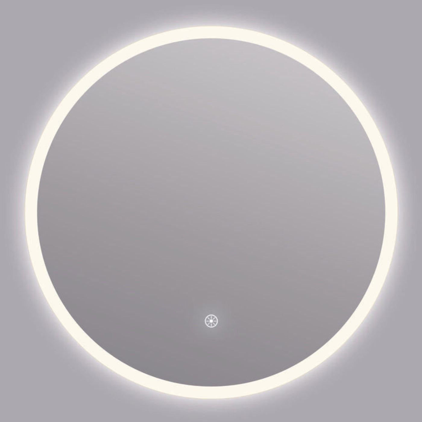 Arpella - Eva 30x30 Round Perimeter Lighted Mirror with Memory Dimmer and Defogger - LEDRD3030