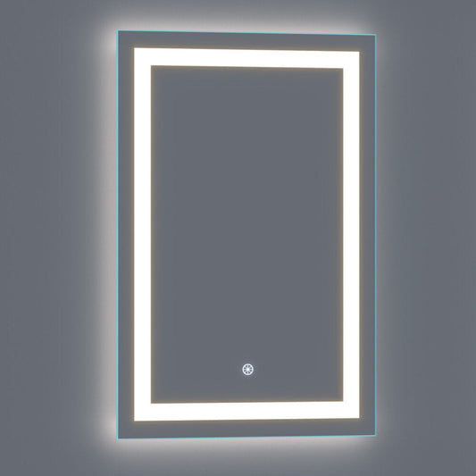 Arpella - Lumina 24 in. x 36 in. LED Lighted Vanity Mirror with Built-In Dimmer and Anti-Fog Feature - LEDSM2024