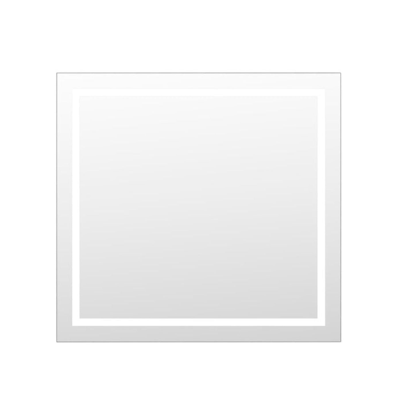 Arpella - Miramar 34x36 Lighted Mirror with Dimmer and Defogger, Wall Switch Direct - LEDWSM3436