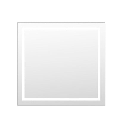 Arpella - Miramar 34x36 Lighted Mirror with Dimmer and Defogger, Wall Switch Direct - LEDWSM3436