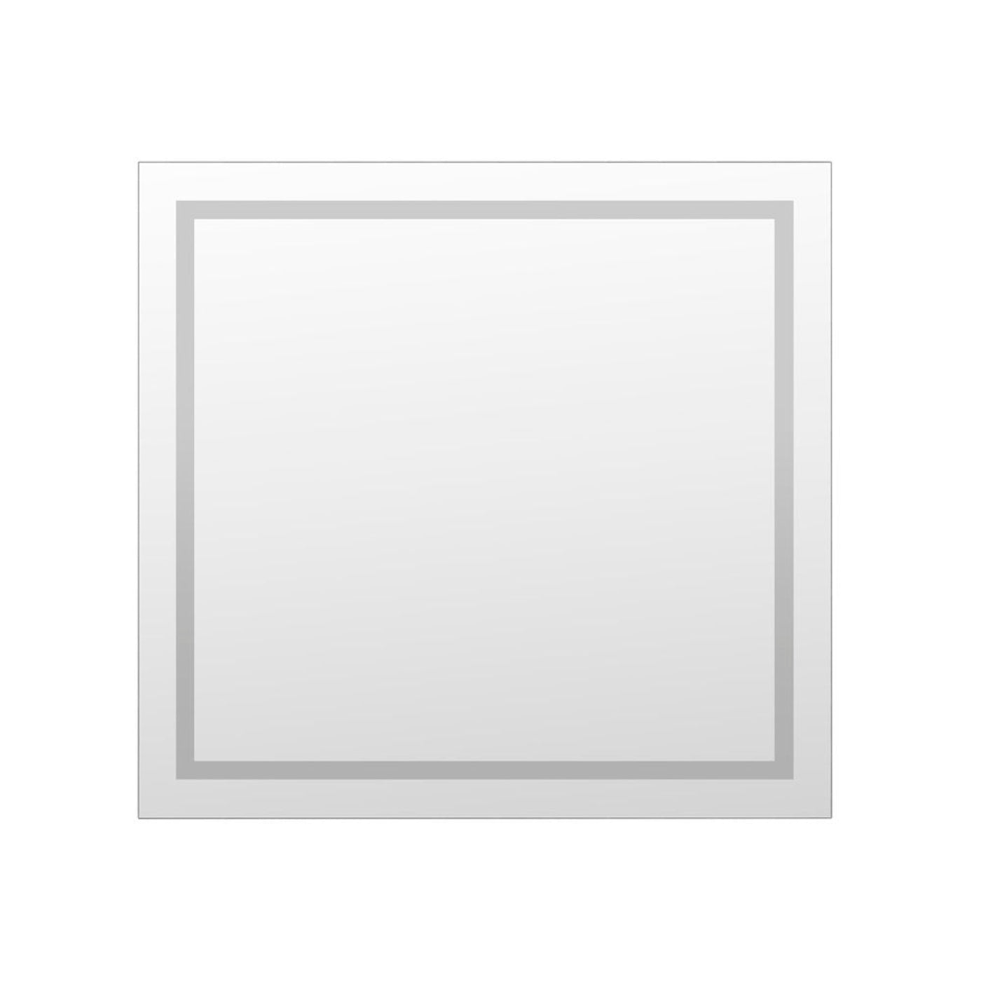 Arpella - Miramar 34x36 Lighted Mirror with Dimmer and Defogger, Wall Switch Direct - LEDWSM3436