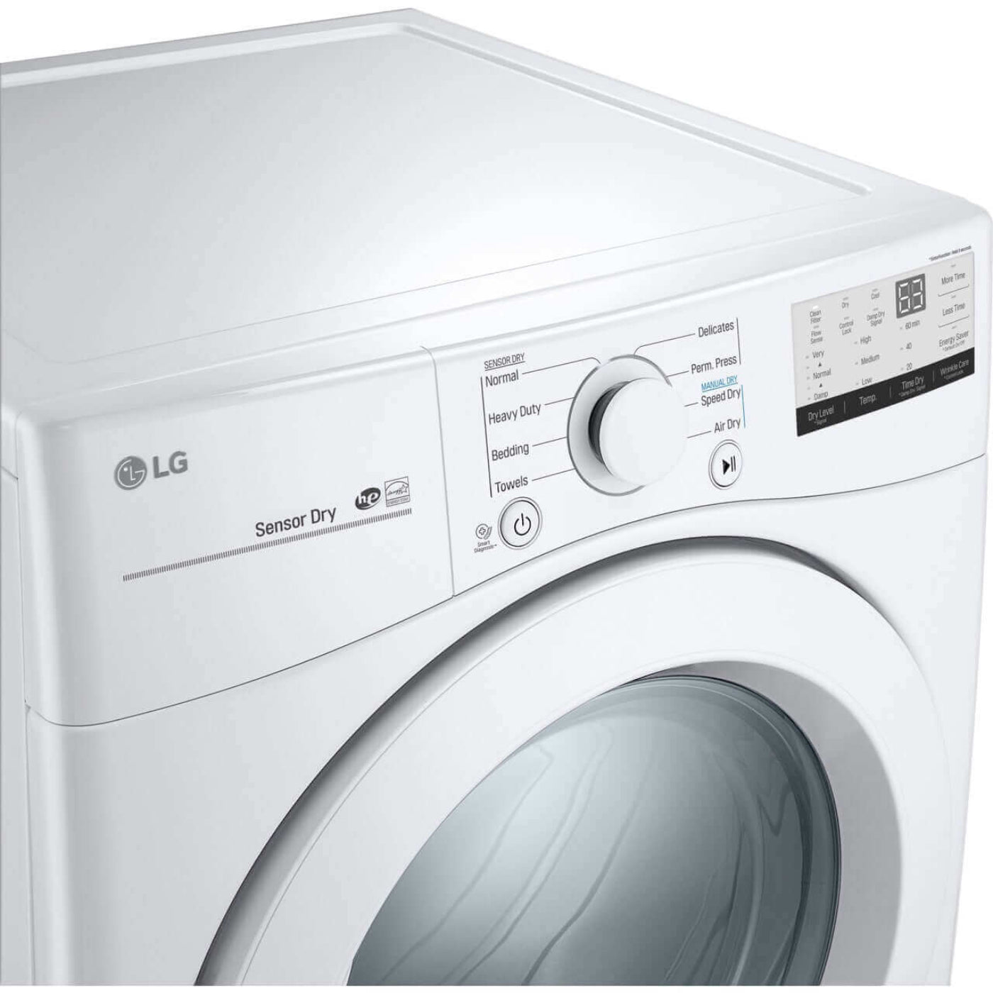 LG 27 In. 7.4-Cu. Ft. Front Load Electric Dryer in White (DLE3400W)
