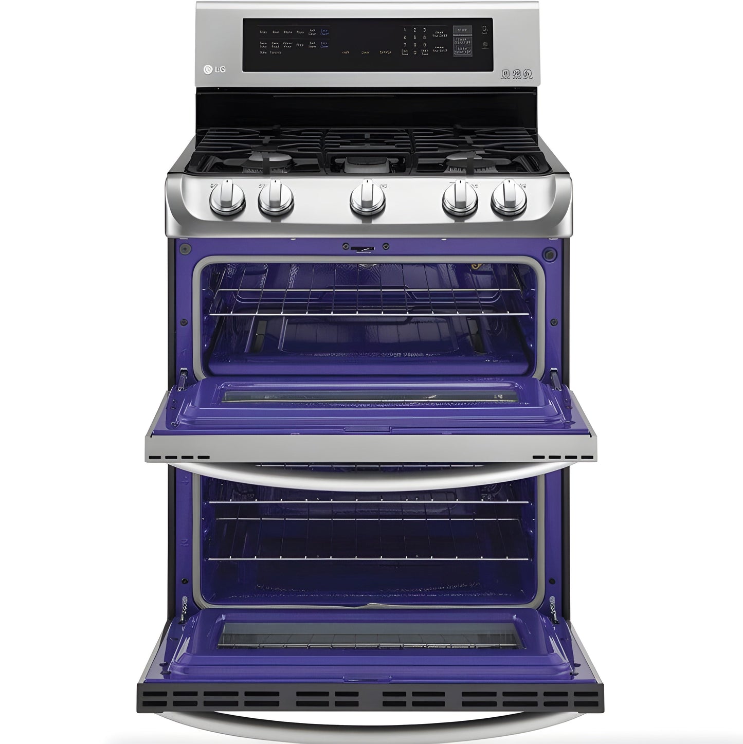 LG 30 in. Freestanding Gas Range with Double Oven in Stainless Steel 6.9 Cu.Ft. (LDG4313ST)