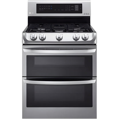 LG 30 in. Freestanding Gas Range with Double Oven in Stainless Steel 6.9 Cu.Ft. (LDG4313ST)