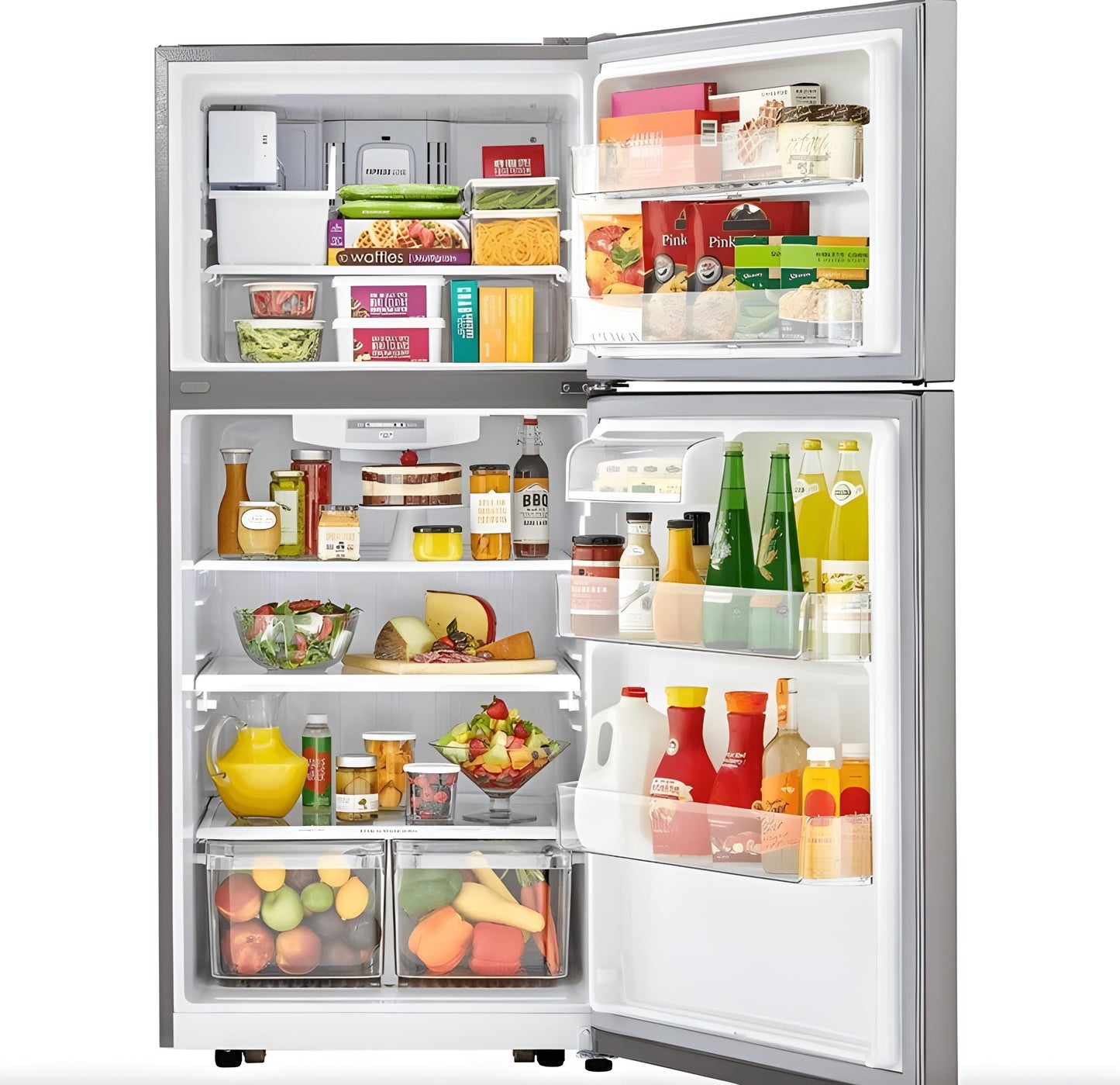 LG 30 in. Refrigerator with Top-Mount Freezer in Stainless Steel 20 Cu. Ft. (LTCS20030S)