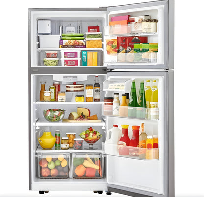LG 30 in. Refrigerator with Top-Mount Freezer in Stainless Steel 20 Cu. Ft. (LTCS20030S)