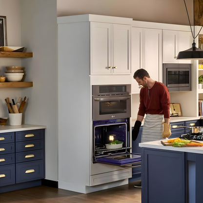 LG 30 in. Combination Wall Oven in Black Stainless Steel (LWC3063BD)