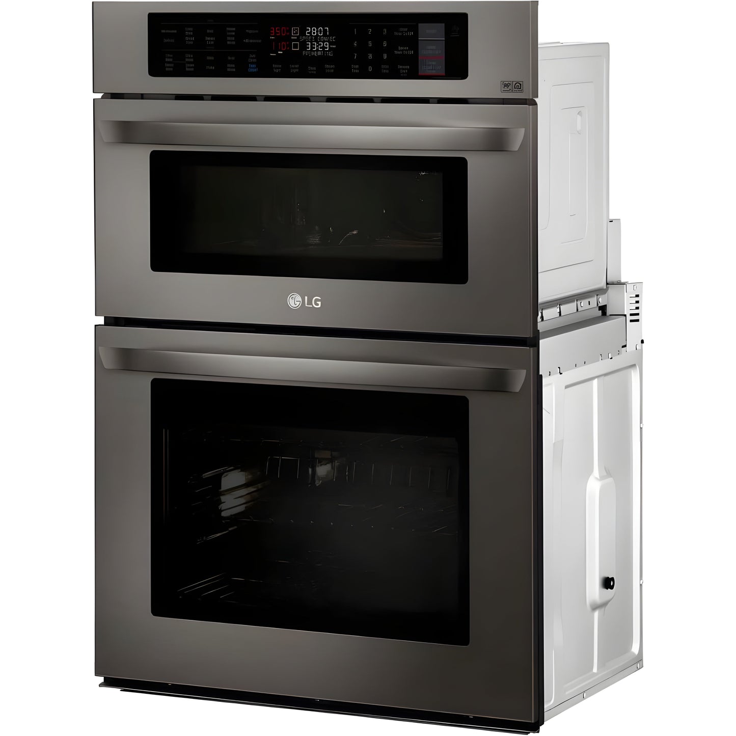 LG 30 in. Combination Wall Oven in Black Stainless Steel (LWC3063BD)