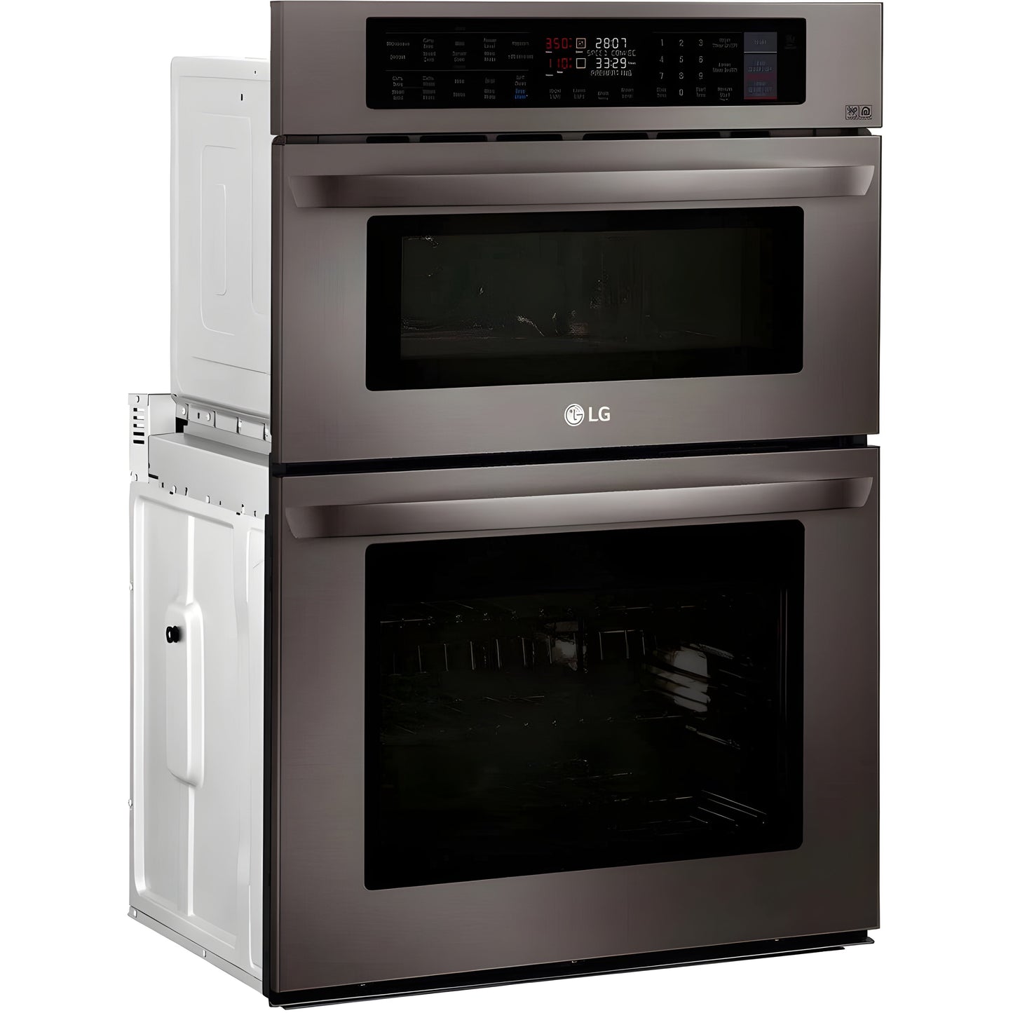 LG 30 in. Combination Wall Oven in Black Stainless Steel (LWC3063BD)