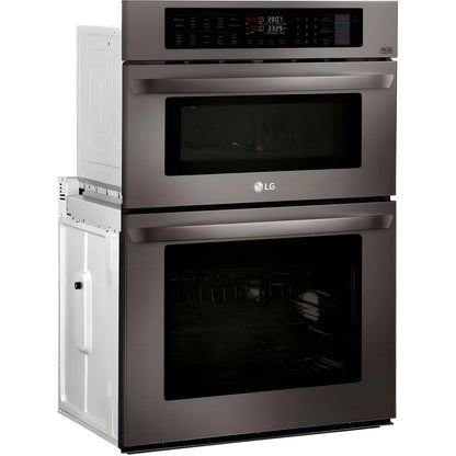 LG 30 in. Combination Wall Oven in Black Stainless Steel (LWC3063BD)
