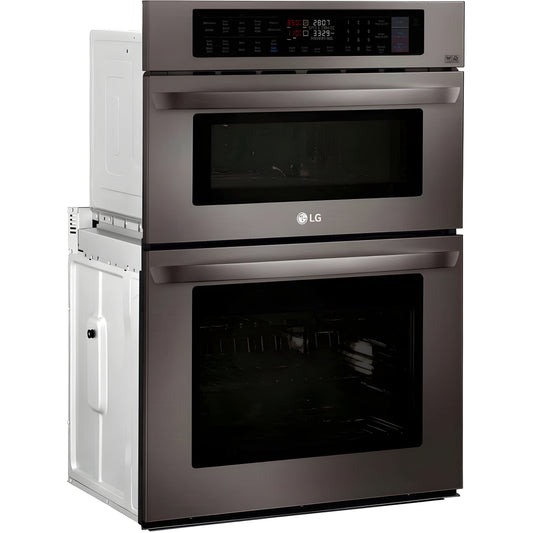 LG 30 in. Combination Wall Oven in Black Stainless Steel (LWC3063BD)