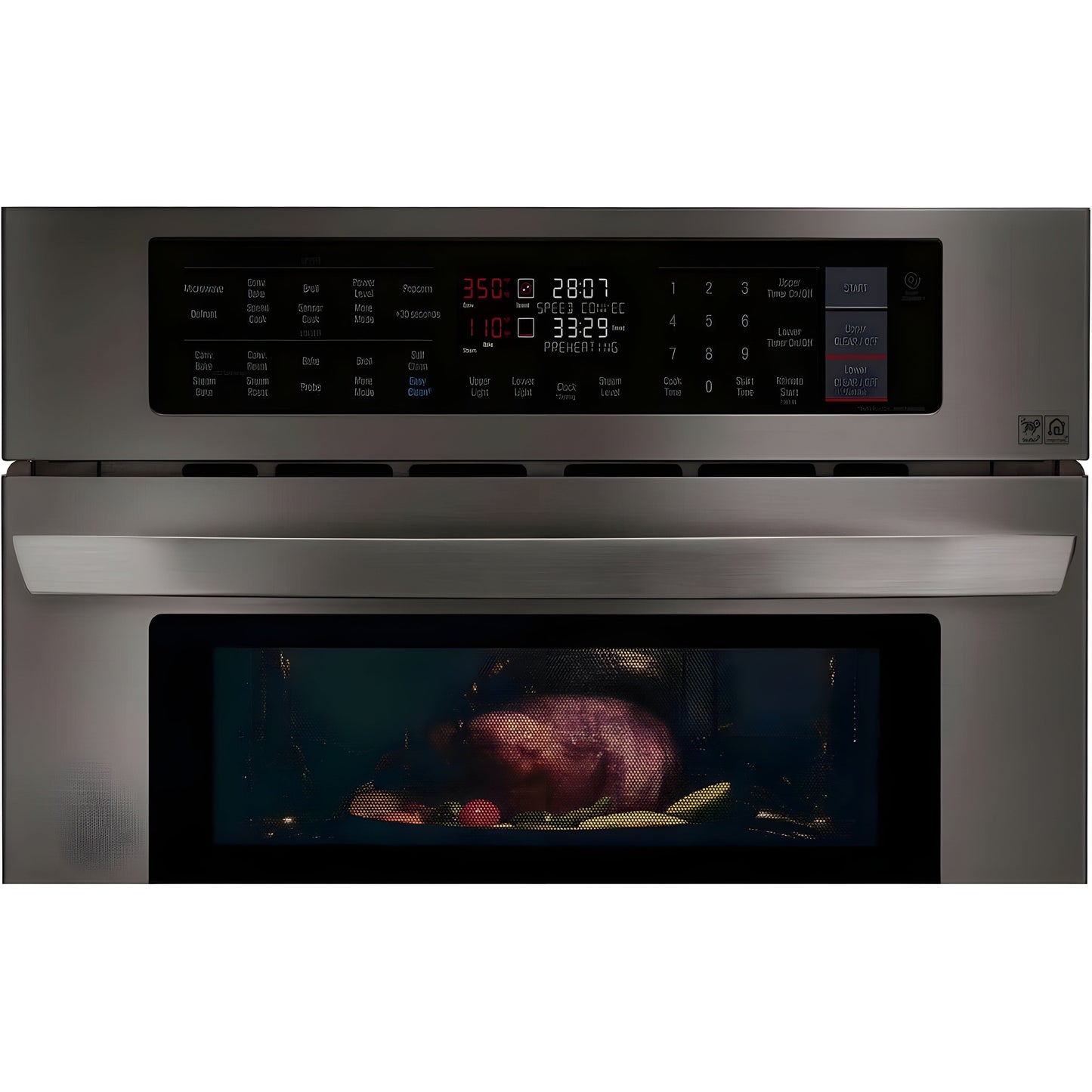 LG 30 in. Combination Wall Oven in Black Stainless Steel (LWC3063BD)