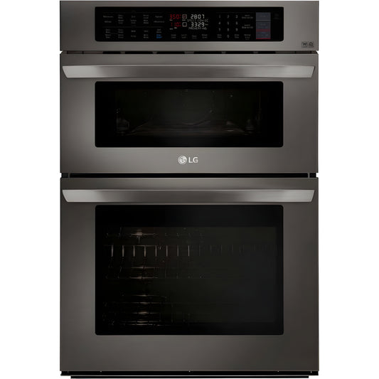 LG 30 in. Combination Wall Oven in Black Stainless Steel (LWC3063BD)