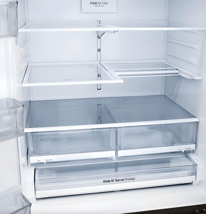 LG 36 in. 4-Door French Door Refrigerator in Black Stainless Steel 30 Cu. Ft. (LRMDS3006D)