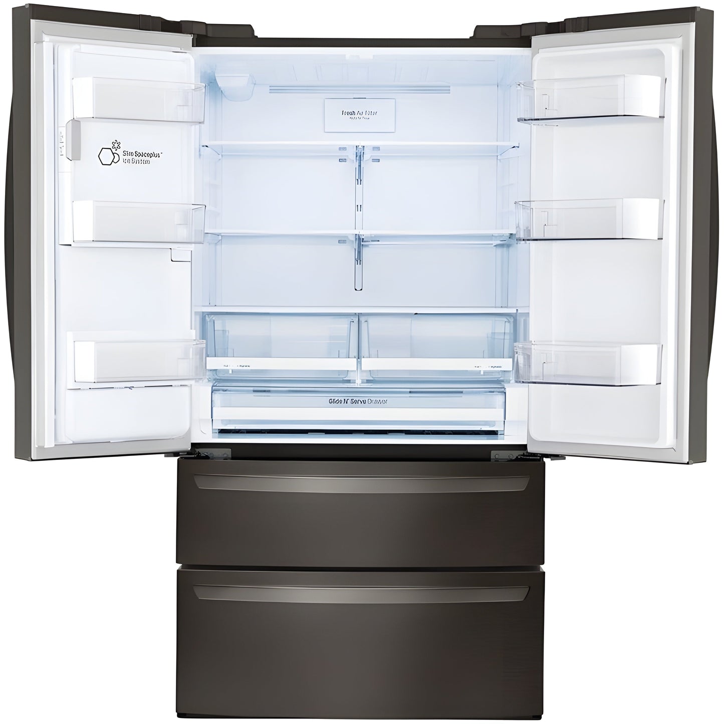 LG 36 in. 4-Door French Door Refrigerator in Black Stainless Steel 28 Cu. Ft. (LMXS28626D)