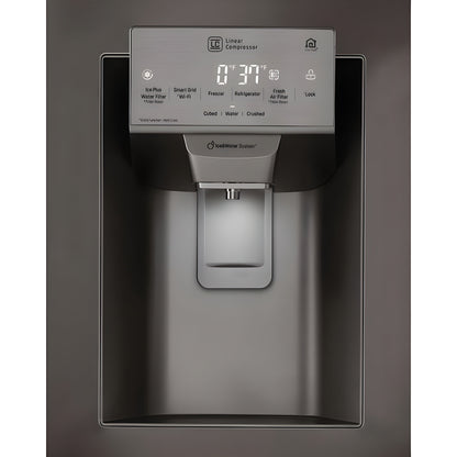 LG 36 in. 4-Door French Door Refrigerator in Black Stainless Steel 28 Cu. Ft. (LMXS28626D)