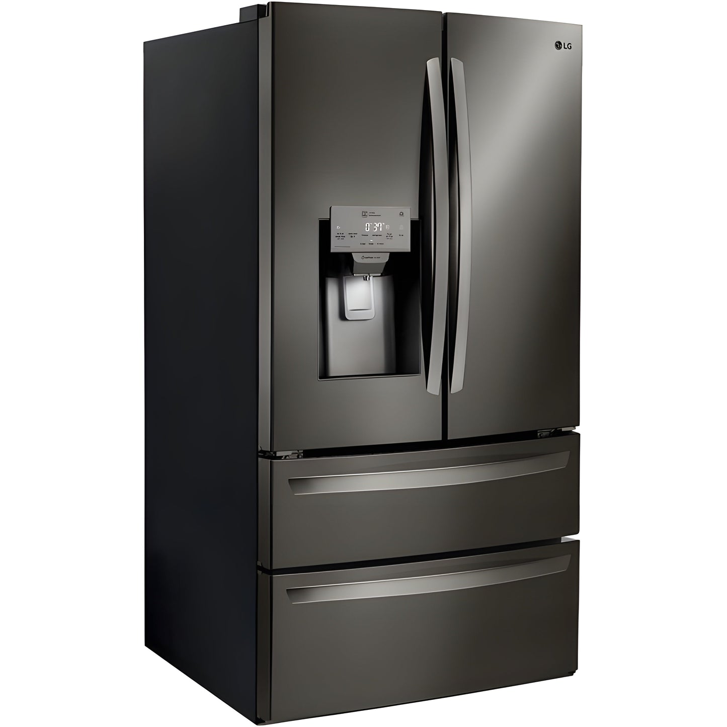 LG 36 in. 4-Door French Door Refrigerator in Black Stainless Steel 30 Cu. Ft. (LRMDS3006D)