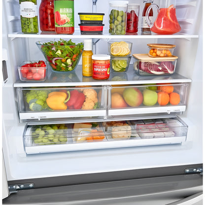 LG 36 in. 4-Door French Door Refrigerator in Stainless Steel 23 Cu. Ft. (LMWC23626S)